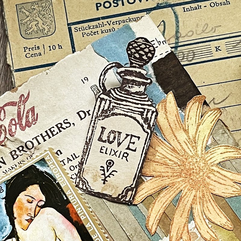 no.33 Love Elixir stamp - Stamps & Stamp Pads - Wood 