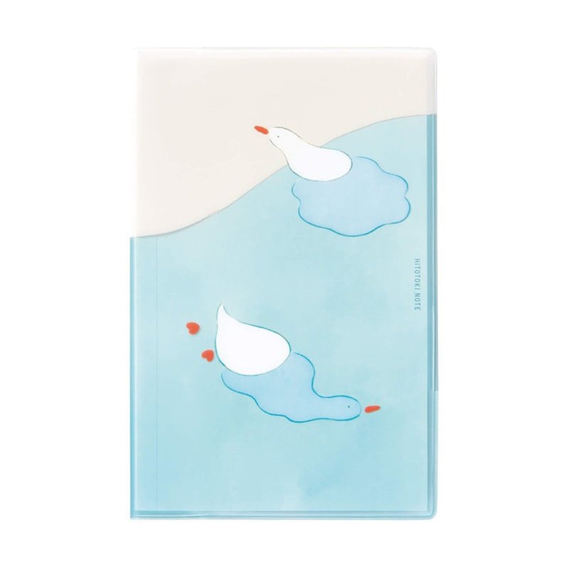 【KING JIM】 HITOTOKI NOTE Pocket Notebook Comic Size Duck Duck Playing in the Water - Notebooks & Journals - Plastic Multicolor