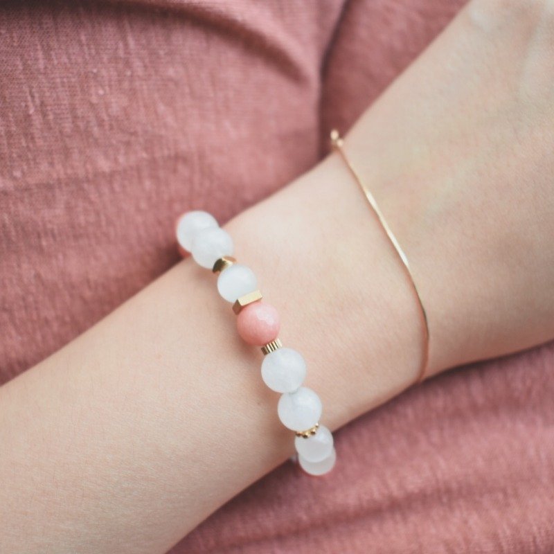 ZHU. Handmade Bracelet | First Love (Christmas Gift / Sister / Natural Stone / Brass) - Bracelets - Stone 