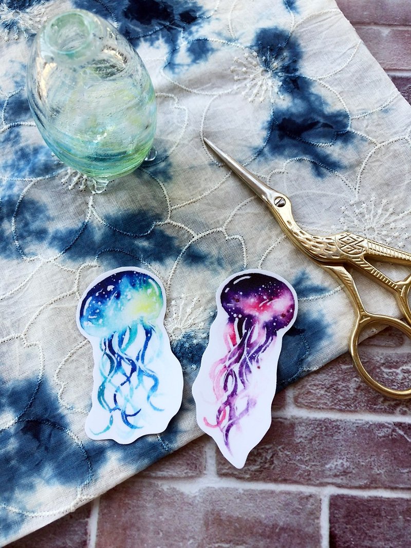 PVC Waterproof Sticker-(Medium)-Jellyfish - สติกเกอร์ - กระดาษ หลากหลายสี