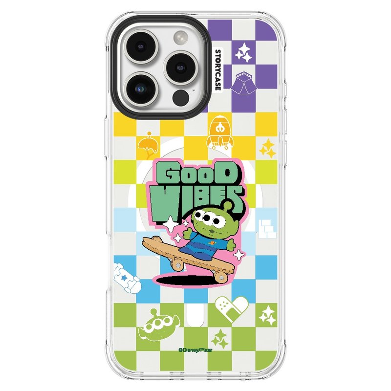 Three-eyed boy loves sports, rainbow skateboard player, iPhone 16 mobile phone case, magnetic anti-collision protective case - เคส/ซองมือถือ - วัสดุอื่นๆ 