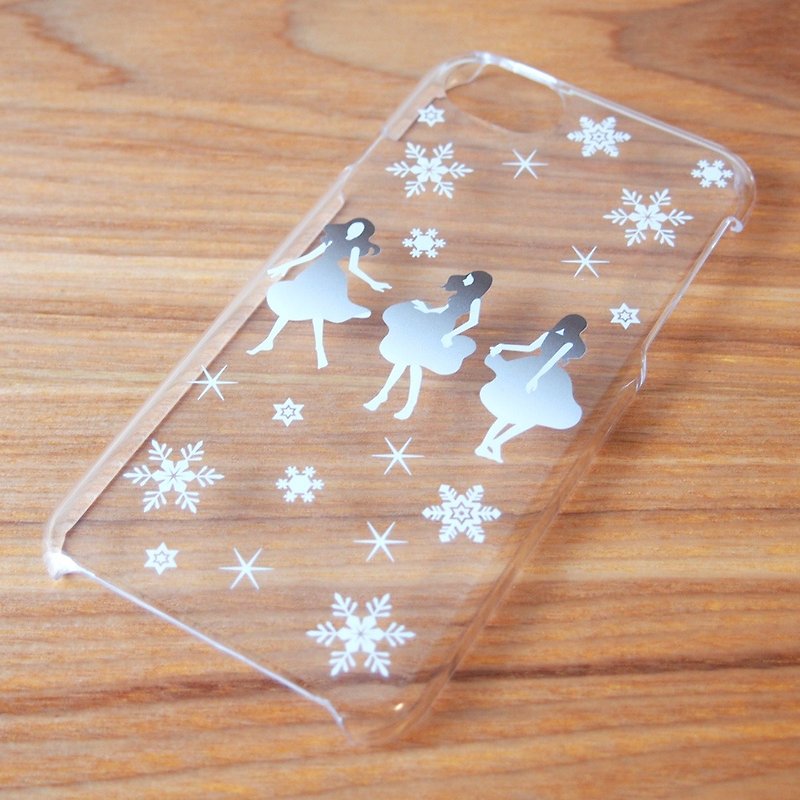【iPhonePlusクリアケース】SNOW＊ダンス - スマホケース - プラスチック 透明