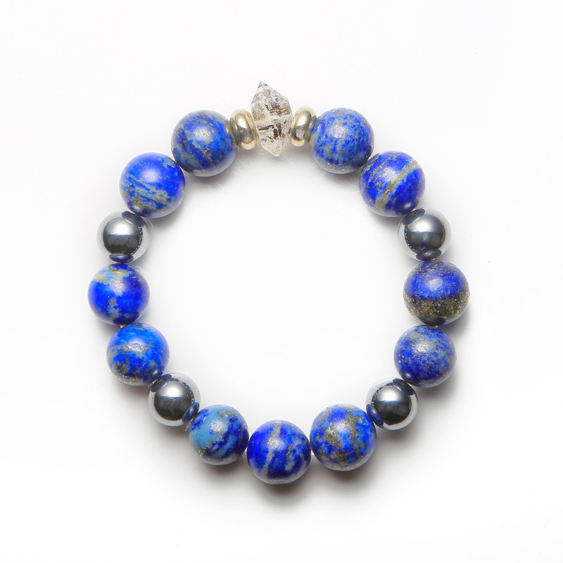 012644七輪調和手串/青金石閃靈鑽/天然/手鏈/水晶/能量石/原生態 - 手鍊/手環 - 水晶 多色