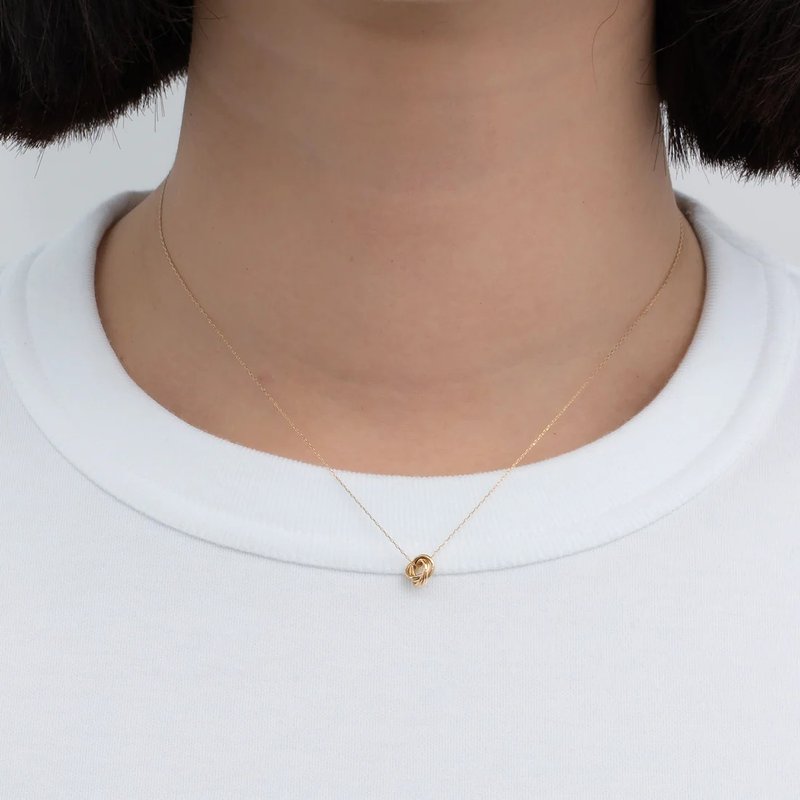 Japanese MONATELIER | K10 (gold) necklace [Spira] - สร้อยคอ - เครื่องประดับ สีทอง