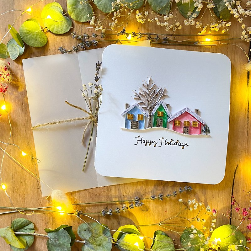 Greeting Card - Christmas Card - Happy Holidays - 卡片/明信片 - 紙 多色