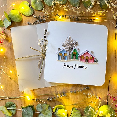Quill Cards Greeting Card - Christmas Card - Happy Holidays