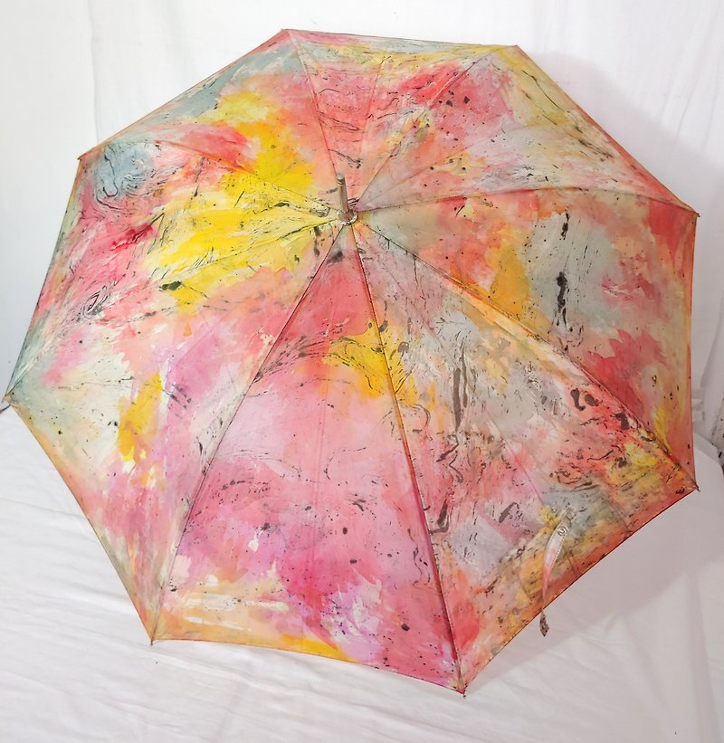 Floating dyed painted tung flower upright umbrella - Illustration, Painting & Calligraphy - Waterproof Material 