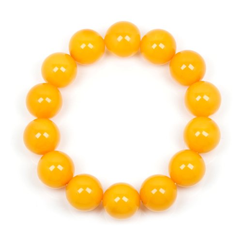 正佳珠寶 Gemsrich Jewelry 【正佳珠寶】老蜜蠟琥珀 頂級陽橙老蜜 15.8-16.3mm 老蜜蠟手珠