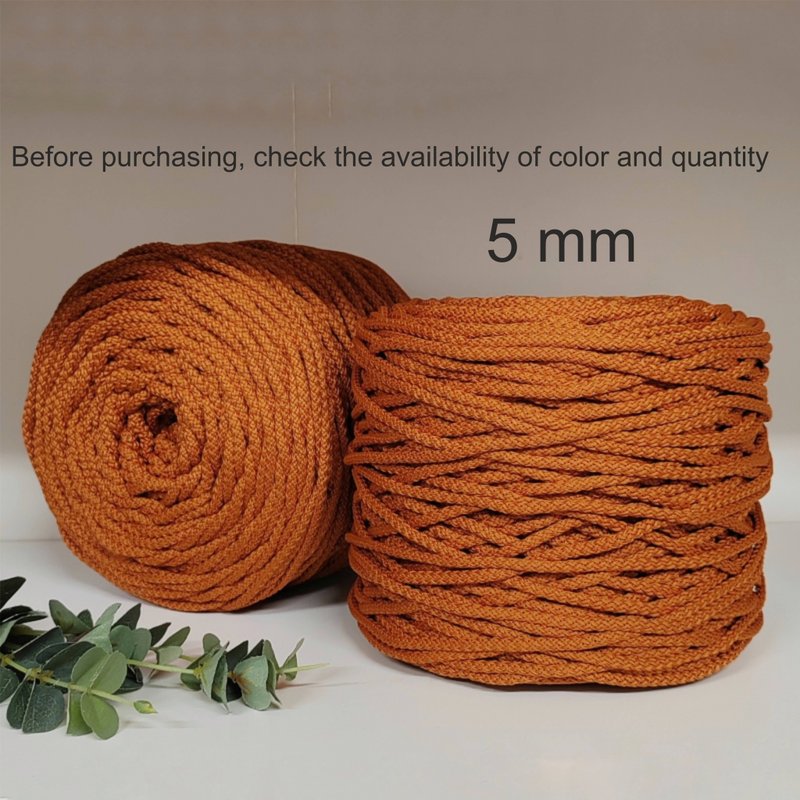 Polyester cord 5 mm for crocheting baskets rugs bags ottomans Crochet yarns - 編織/刺繡/羊毛氈/縫紉 - 其他材質 