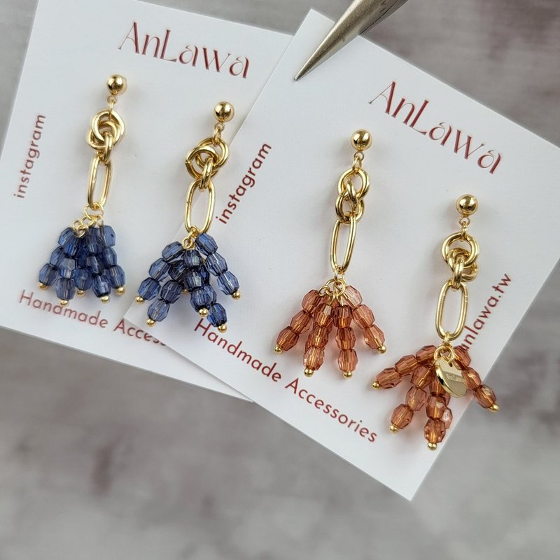 耳環【 知性女人 】:: 獨到的時尚眼光 _AnLawa - 耳環/耳夾/耳骨夾 - 其他材質 多色
