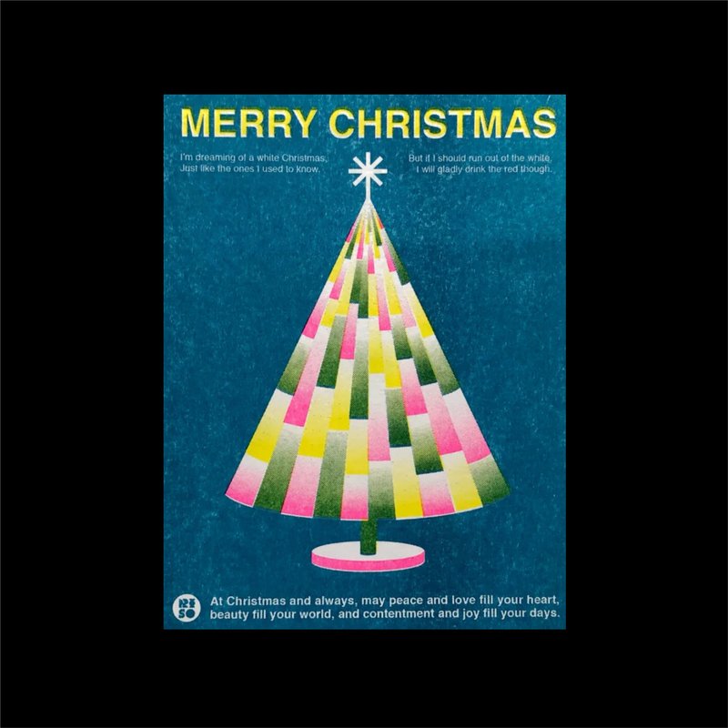 Riso Museum 聖誕卡 聖誕樹 - 光束 - 卡片/明信片 - 紙 多色