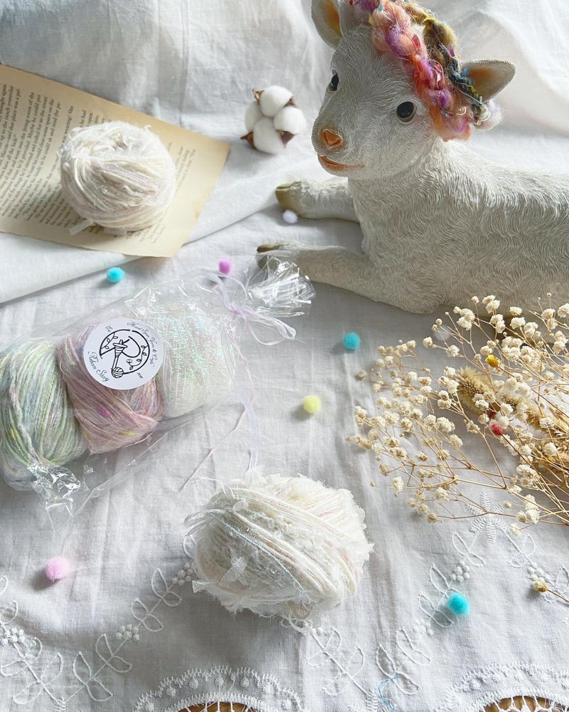 特種混合棉線 夢幻系列 編織線材 - 編織/刺繡/羊毛氈/縫紉 - 其他材質 白色