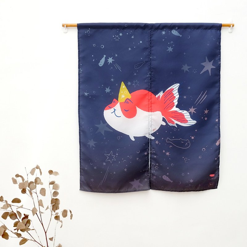 Party FishCat Decor curtain - ม่านและป้ายประตู - ไฟเบอร์อื่นๆ สีน้ำเงิน