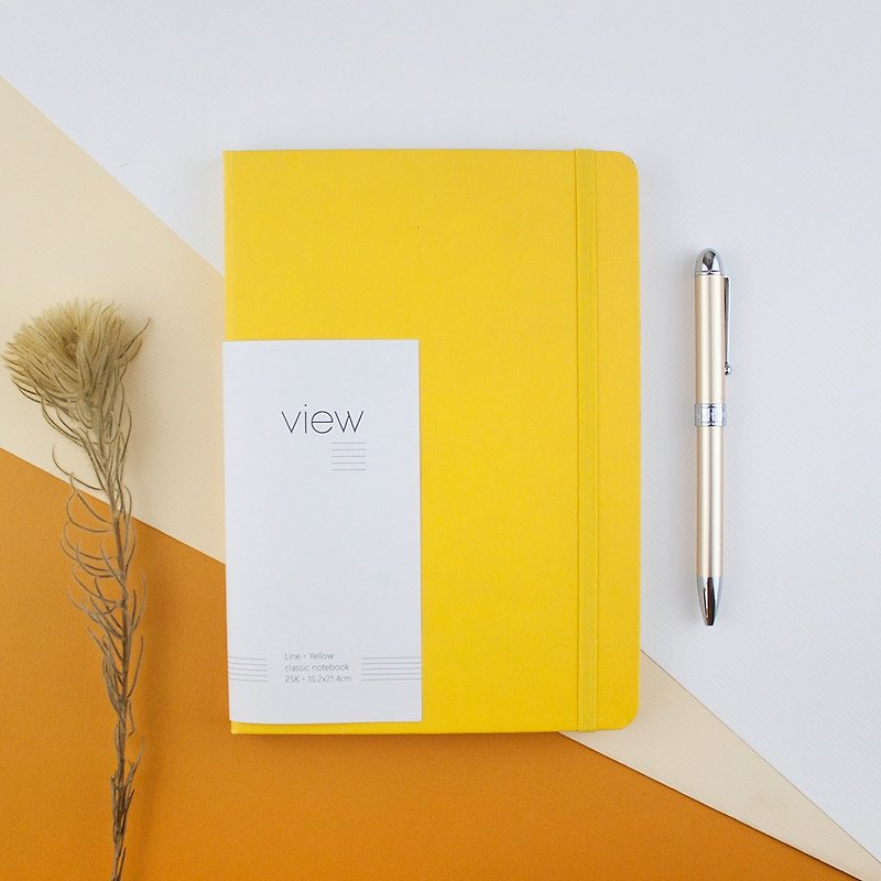 眼色 VIEW 經典筆記本 - 鋼筆可用 - 25K 銘黃 - 筆記簿/手帳 - 紙 黃色
