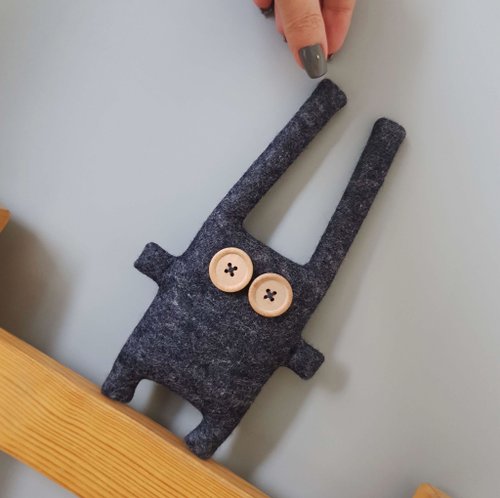 Rabbit Hole felt bunny sewing pattern PDF soft toy tutorial in English, Digital download