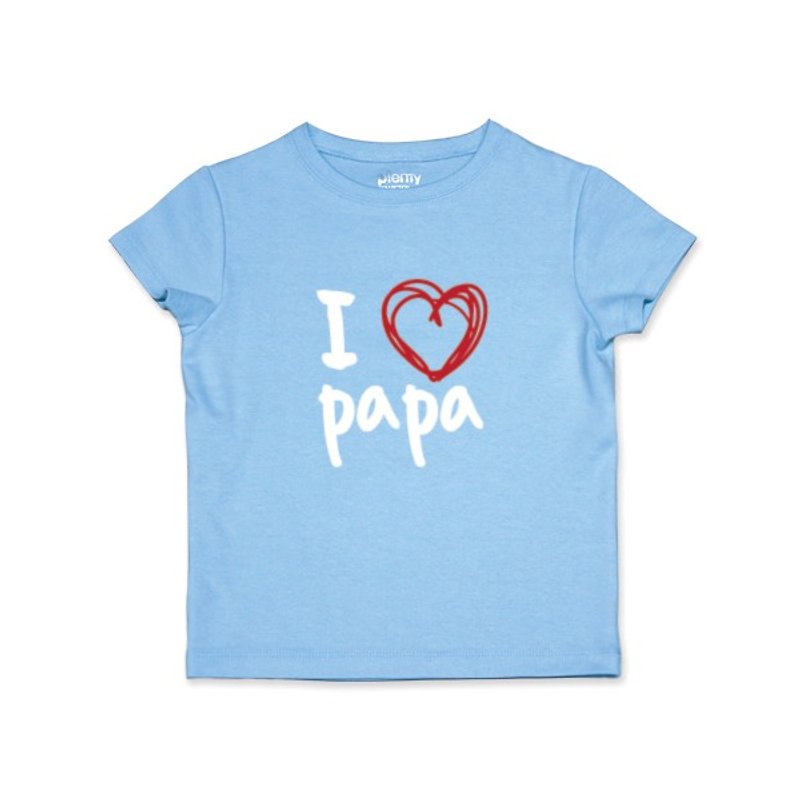 Short Sleeve Tshirt I❤ papa - อื่นๆ - ผ้าฝ้าย/ผ้าลินิน 