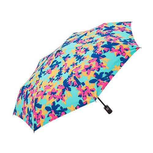 Prolla 保羅拉精品雨傘 Prolla 油桐花疊影金屬漆自動折傘 客家文化 抗UV遮陽防風 晴雨傘