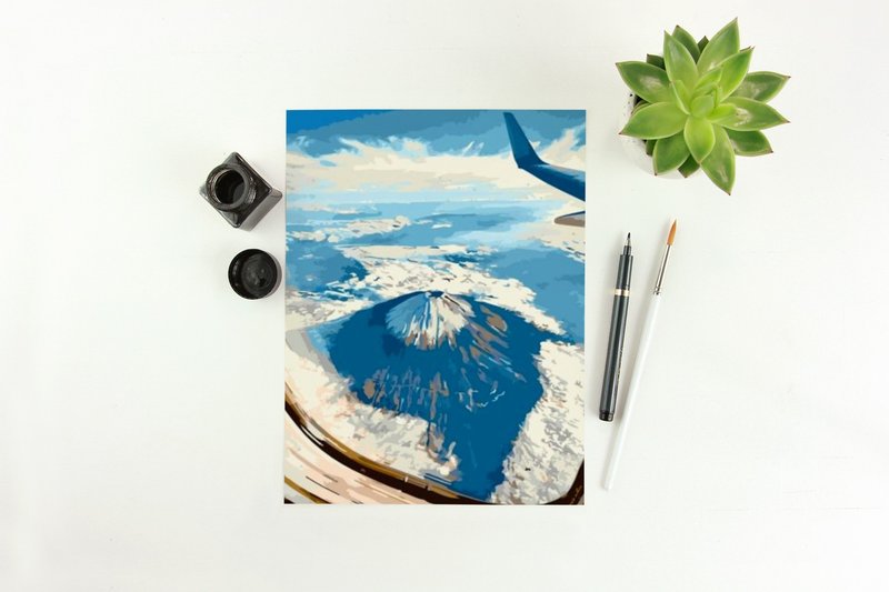 Sky Fuji Creative Digital Oil Painting [Sales Ranking Edition] - วาดภาพ/ศิลปะการเขียน - วัสดุอื่นๆ 