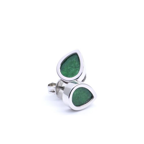 Jadeite Atelier 翠藝 翡翠耳環 梨形 - 天然翡翠 - 保證A玉