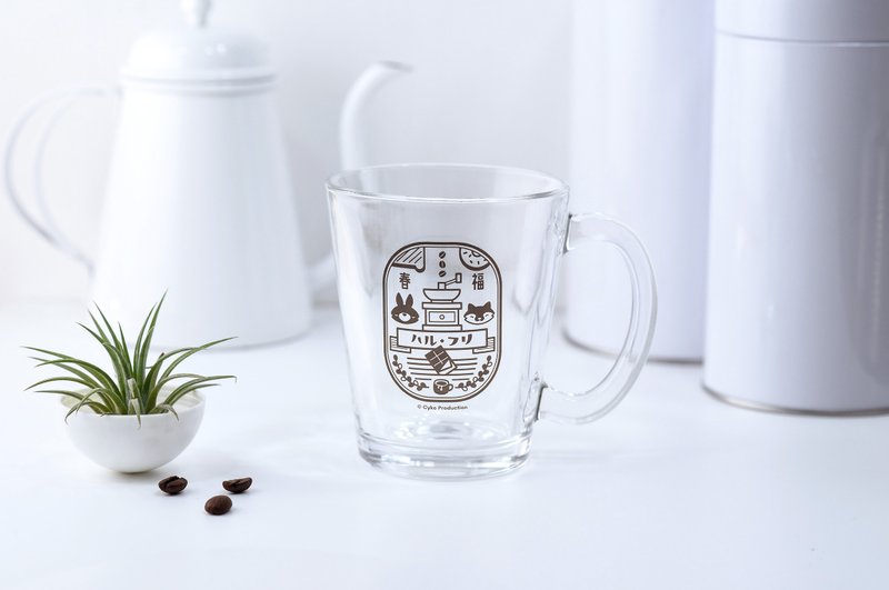 有耳玻璃杯 / 黑色春福研磨咖啡 - 玻璃杯 - 玻璃 透明