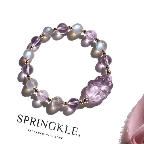 QingYang Jewelry 九尾狐 紫水晶天然手鏈 原創手鏈 可客製款