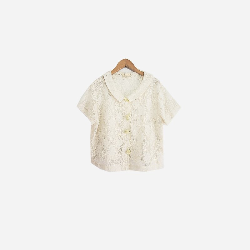 Dislocated Vintage / Full Lace White Shirt no.665 vintage - Women's Shirts - Other Materials White