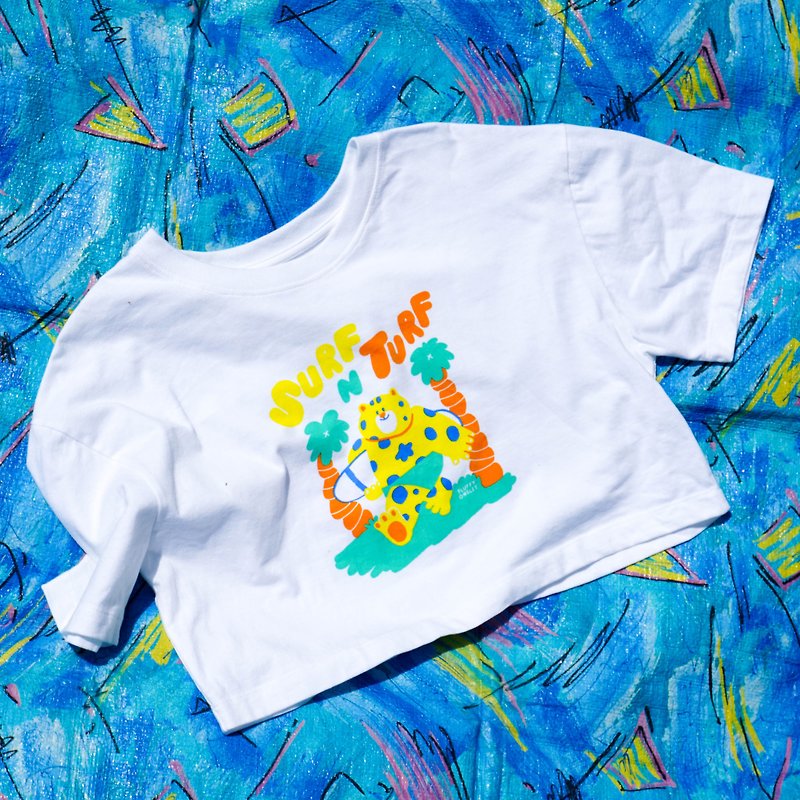 Surf n' Turf (crop) T shirt - Women's Tops - Cotton & Hemp Multicolor