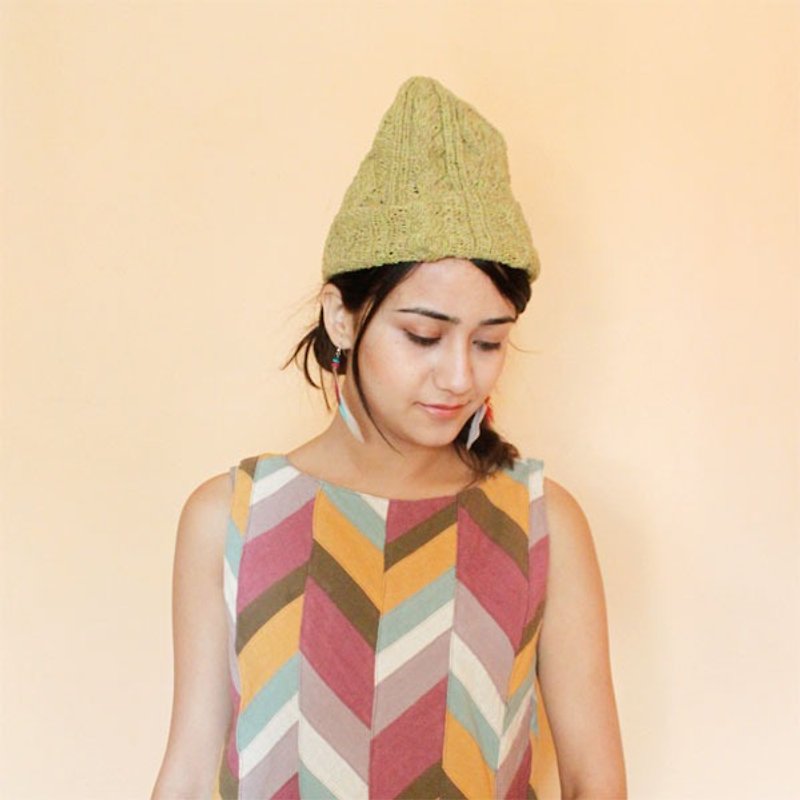 ☆ Hammock ☆ 彡 sitter knit cap - หมวก - ผ้าฝ้าย/ผ้าลินิน สีส้ม