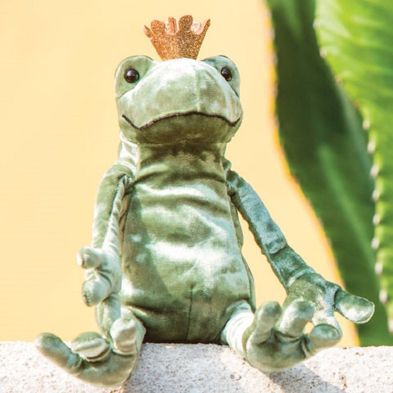 Jellycat Frog Prince Kiss 青蛙王子 20公分 - 玩偶/公仔 - 聚酯纖維 綠色