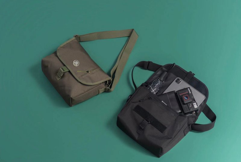 MORAL | Northside 郵差包 相機包 斜挎包 軍綠色/黑色/橄欖灰色 - 側背包/斜背包 - 環保材質 綠色