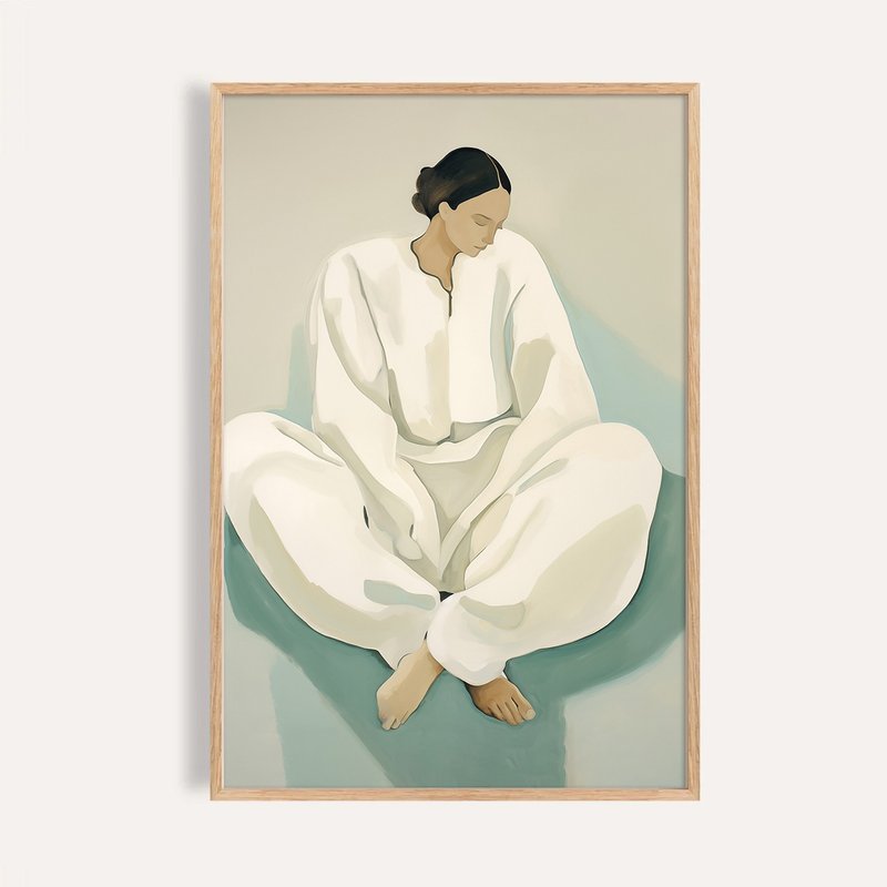 靜坐時光 Meditative Silence / 當代人物藝術掛畫 海報 - 海報/掛畫/掛布 - 紙 