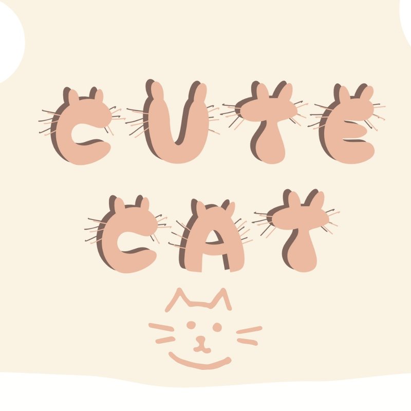 Cute Cat Font - 字體設計 - 其他材質 