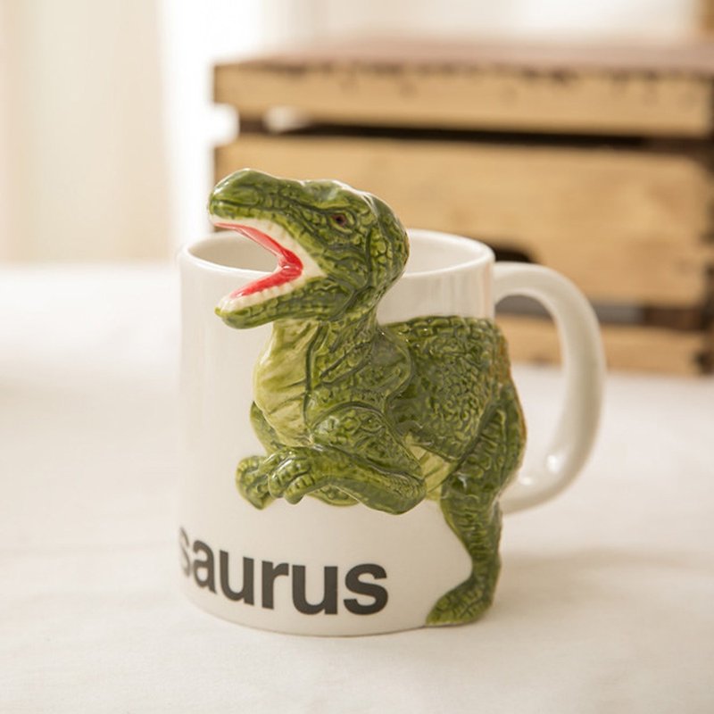 sunart mug-Tyrannosaurus - แก้วมัค/แก้วกาแฟ - ดินเผา สีเขียว