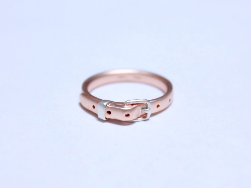 Belt Ring cute PK 3mm - General Rings - Other Metals Pink