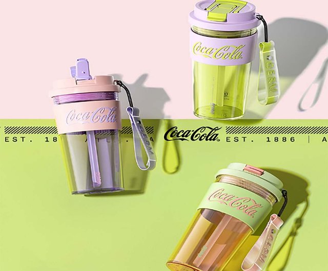 Free Shipping] Coca-Cola Coffee Cup Girls High-value Plastic Straw Water Cup  GERM - Shop germ-cn Cups - Pinkoi