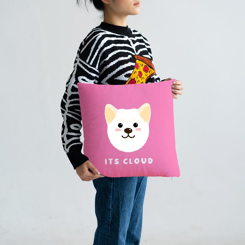 柴犬抱枕 赤柴/黑柴/白柴 方形枕頭 可換底色 - 客製化寵物商品 - 其他材質 多色