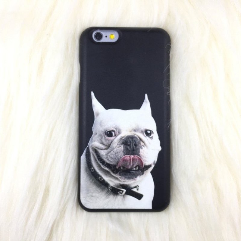 卒業ギフトファイティング犬iPhone 8 8プラス/ iPhone 7簡単な携帯電話のケース - スマホケース - プラスチック ホワイト