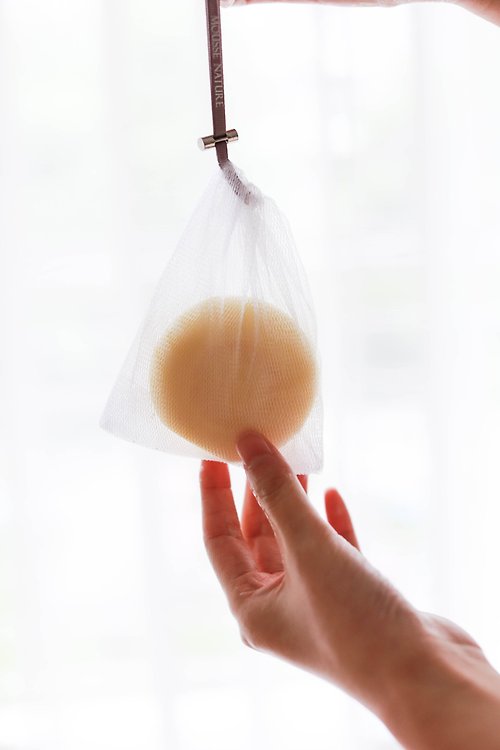 沐時光 溫泉絲瓜甜橙皂/110克/含去角質絲瓜纖維 甜橙/淨