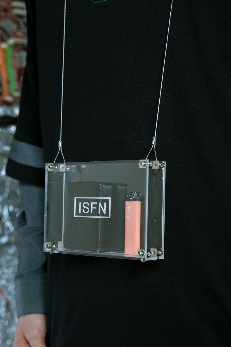 ISFN 19SS Camera Bag Acrylic Transparent Bag Side Backpack - Messenger Bags & Sling Bags - Acrylic Transparent