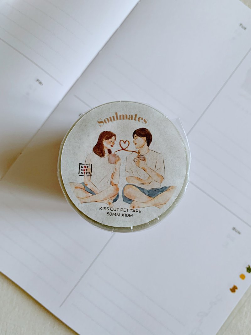 Soulmates / Kisscut PET Tape - 紙膠帶/和紙/PET - 其他材質 