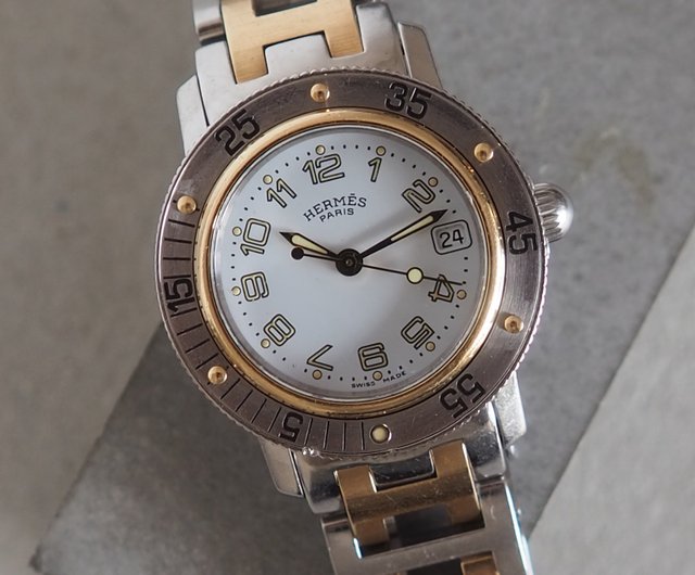 HERMES クリッパー　時計 シルバー ゴールド 楽天市場】エルメス HERMES クリッパー アンティーク腕時計 1990