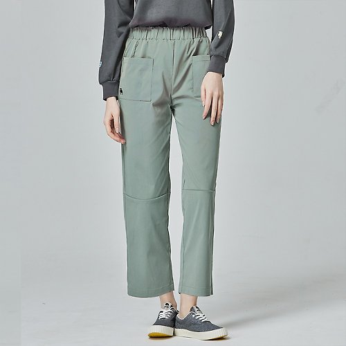 MOZ 1998 Taiwan moz瑞典 駝鹿 100%棉 舒適 莫蘭迪 修身 鬆緊 口袋褲(酪梨綠)