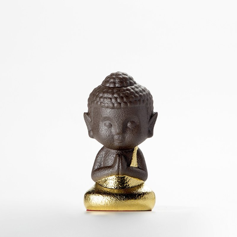 Buddha-sculpture - Humble-The little fortune bag Bodhisattva-gold edition - Stuffed Dolls & Figurines - Pottery Gold