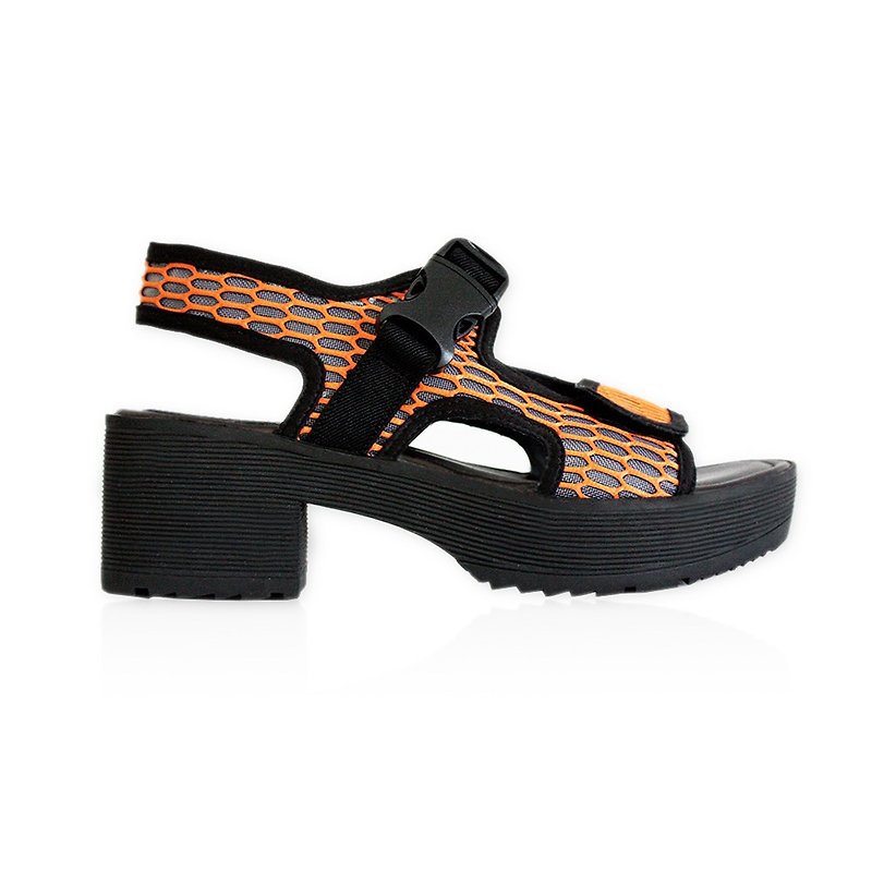Ace透气网凉鞋 - รองเท้าลำลองผู้หญิง - วัสดุอื่นๆ สีส้ม