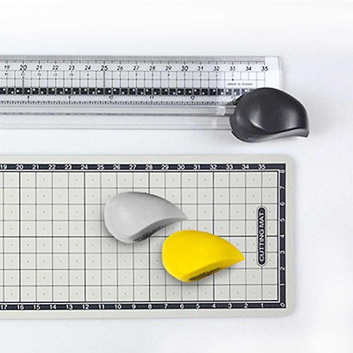 MORNSUN 3款裁切器 水滴型裁紙裁切組含切割墊(直線/虛線/波浪)辦公室必備