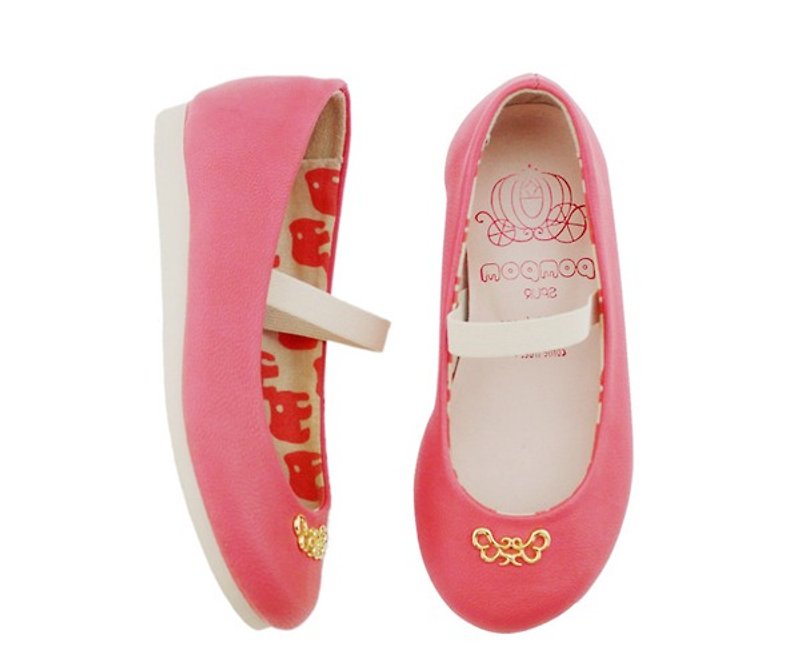 【KOREAN KIDS SHOES】SPUR ELASTIC BAND KID FLATS 7609 RED (CANNOT BE EXCHANGED) - Kids' Shoes - Other Materials Red