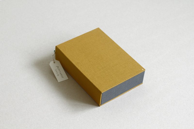 明信片收納盒 / Clamshell Box 手工盒訂製 - 其他 - 棉．麻 橘色