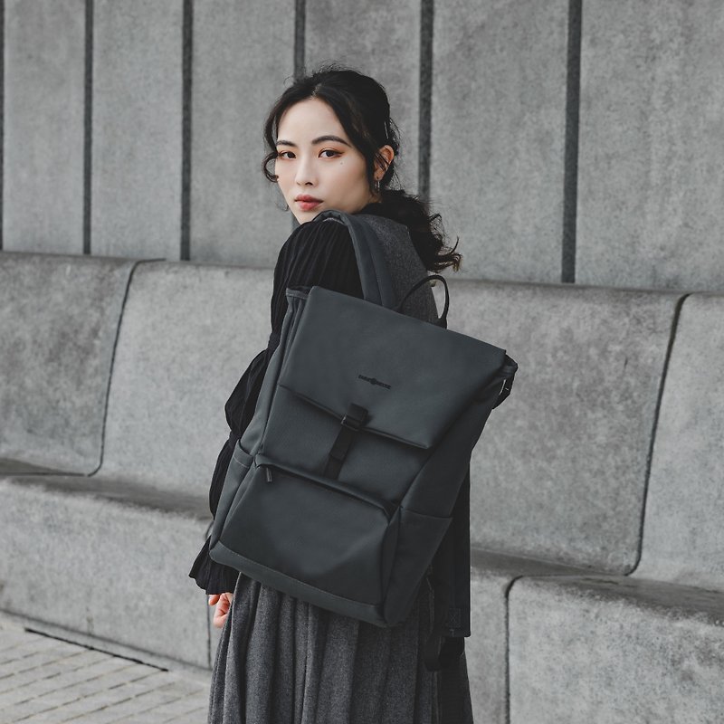 Boys and Girls Backpack Waterproof Fabric Safety Lock Laptop Bag Hitch - Dark Gray - Backpacks - Nylon Gray