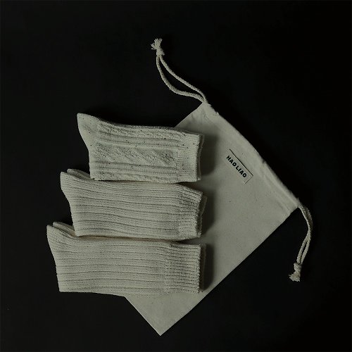 HAOLIAO 好了 日式復古堆襪 高品質全棉粗棒保暖針織襪 禮物 一組售賣