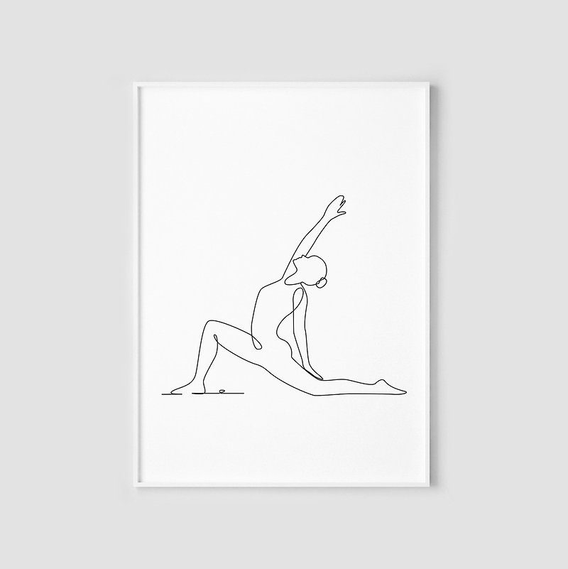 Yoga woman line art Printable wall art - Digital File Only - jpg files - Digital Portraits, Paintings & Illustrations - Other Materials 